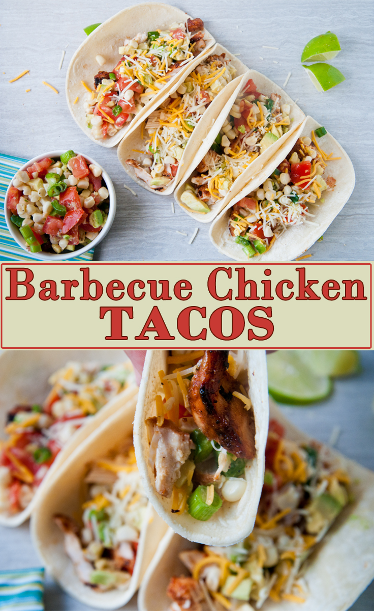 Barbecue Chicken Tacos from leftover barbecue chicken