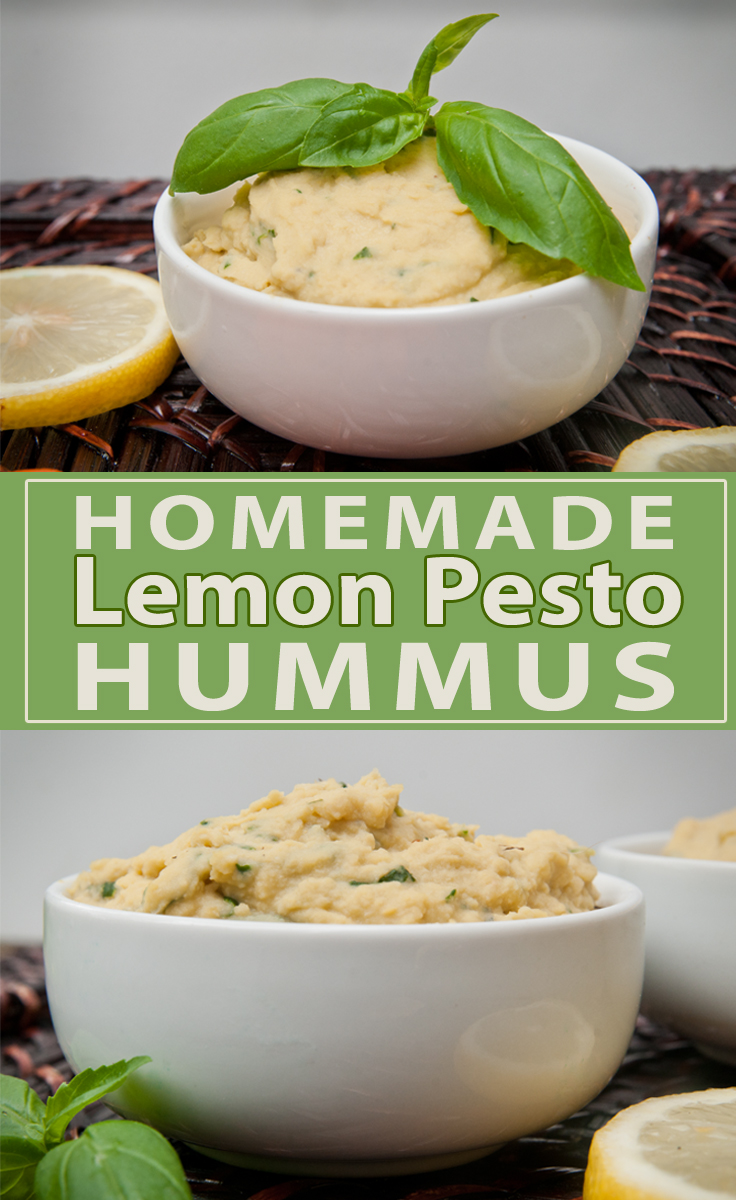 Homemade Lemon Pesto Hummus Seasoned Sprinkles