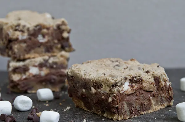 S'mores Stuffed Cookie Bars