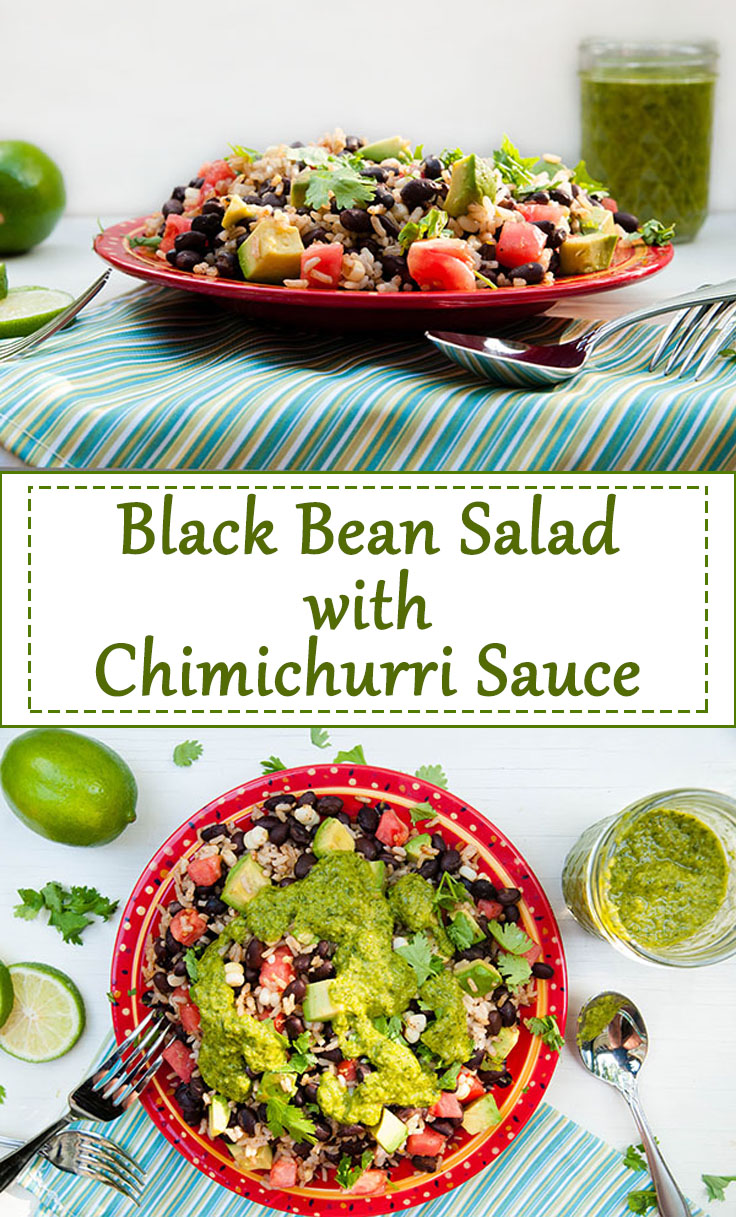 Black Bean Salad with Chimichurri Sauce