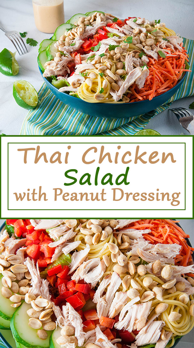 Thai Chicken Salad with Peanut Butter Dressing