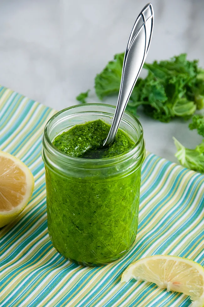 Homemade Kale Pesto: Perfect on Pizza, Pasta, or Mixed Into Dips