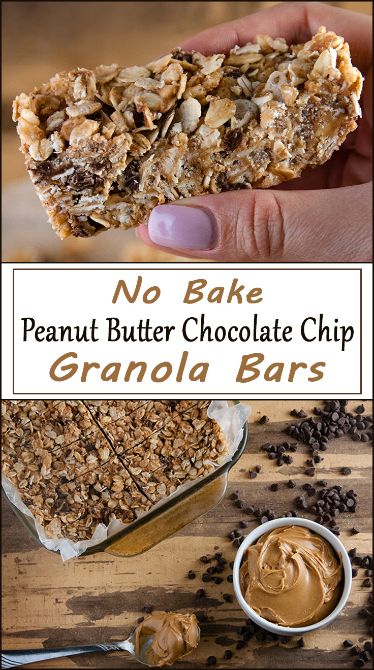 No Bake Peanut Butter Chocolate Chip Granola Bars from www.SeasonedSprinkles.com