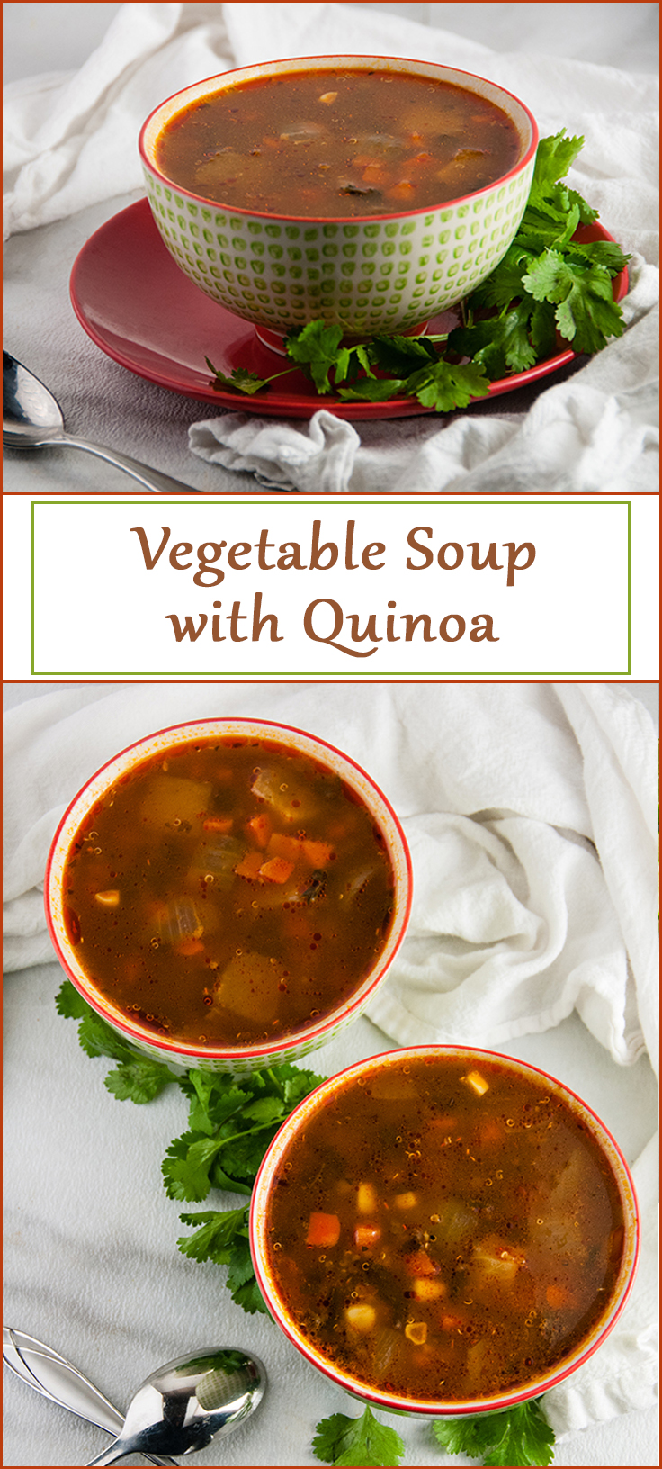 Vegetable Soup with Quinoa from www.SeasonedSprinkles.com