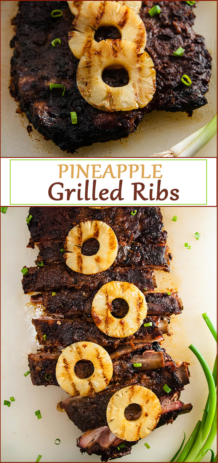 Easy Sweet and Spicy Pineapple Grilled Ribs from www.SeasonedSprinkles.com