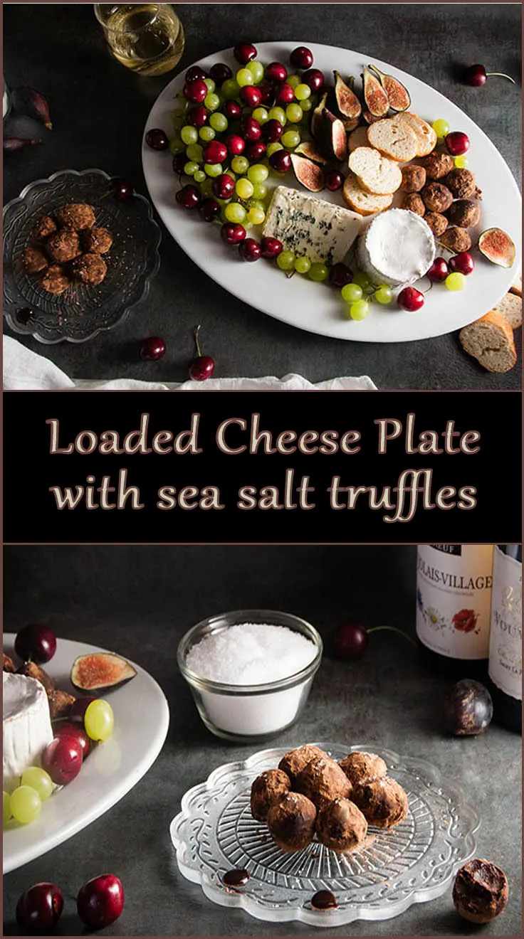 How to Put together an Amazing Cheese Plate and Homemade Sea Salt Truffles from www.SeasonedSprinkles.com