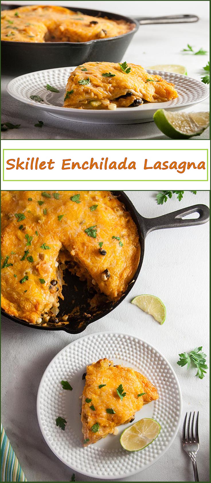 Shortcut Skillet Enchilada Lasagna from www.SeasonedSprinkles.com