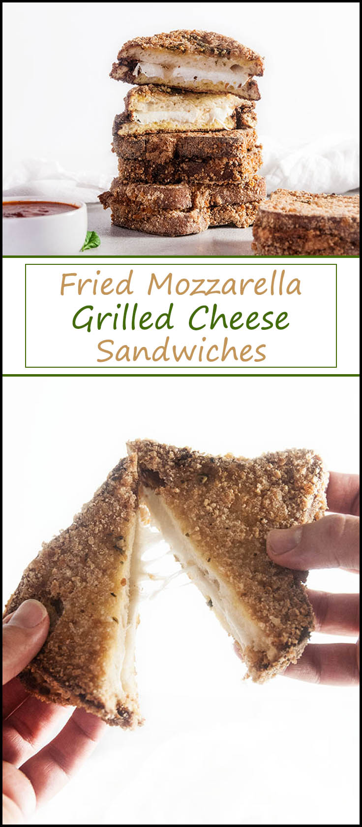 Fried Mozzarella Grilled Cheese Sandwiches