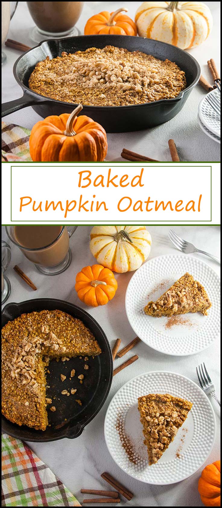 Easy Baked Pumpkin Oatmeal from www.seasonedsprinkles.com