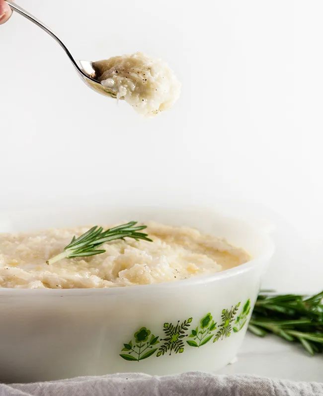 Mascarpone Mashed Potatoes with Rosemary Butter