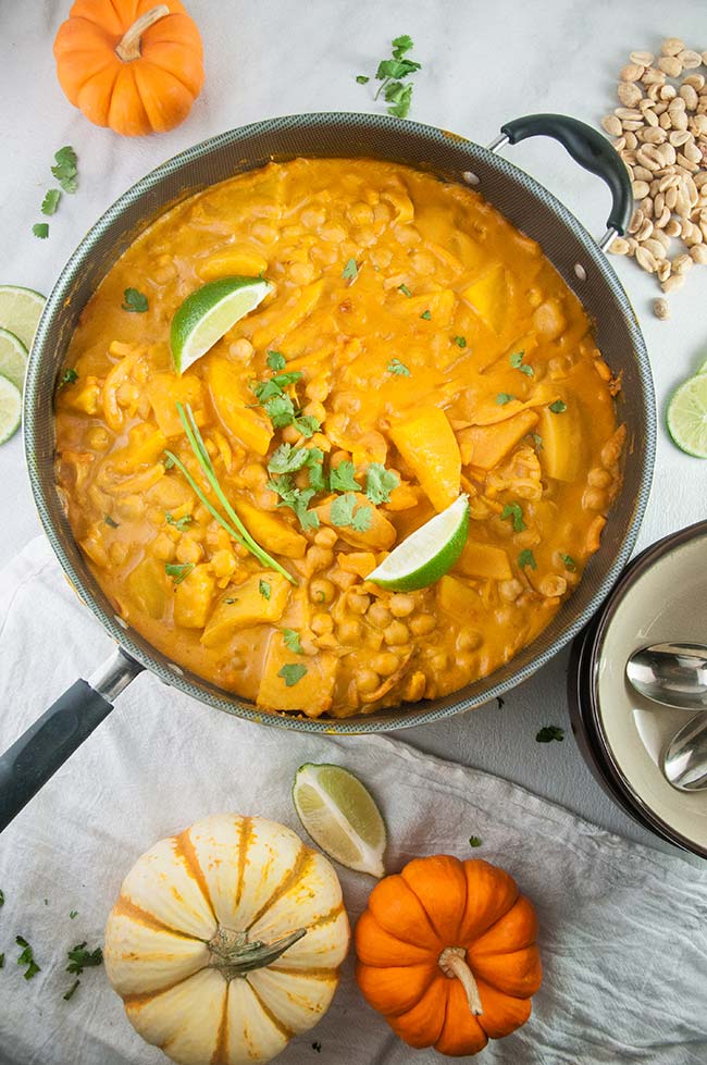 Thai Pumpkin Curry with Butternut Squash and Chickpeas
