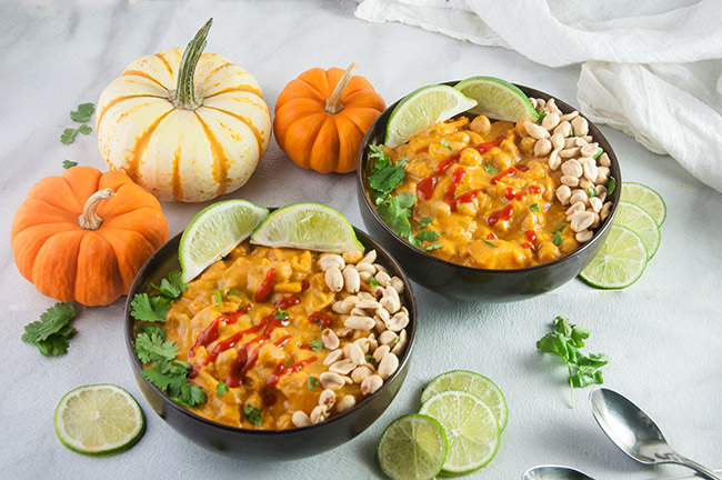 Thai Pumpkin Curry with Butternut Squash and Chickpeas