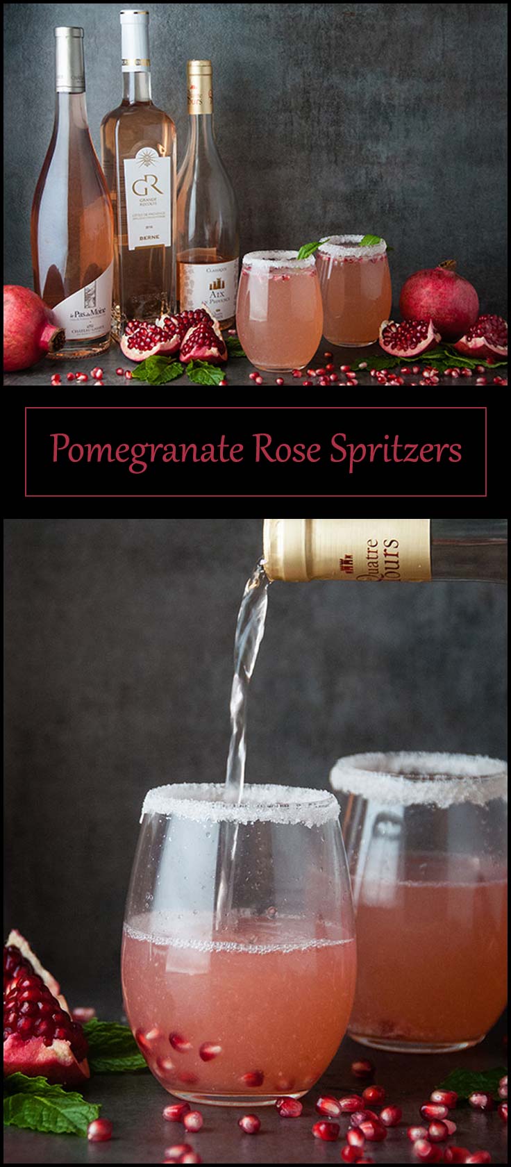 Pomegranate Rosé Spritzers from www.seasonedsprinkles.com