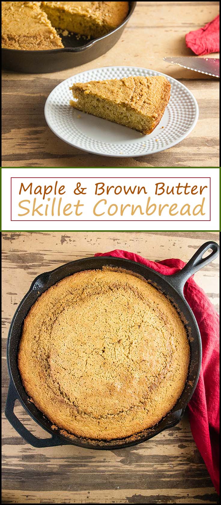 Easy Maple Brown Butter Skillet Cornbread from www.seasonedsprinkles.com