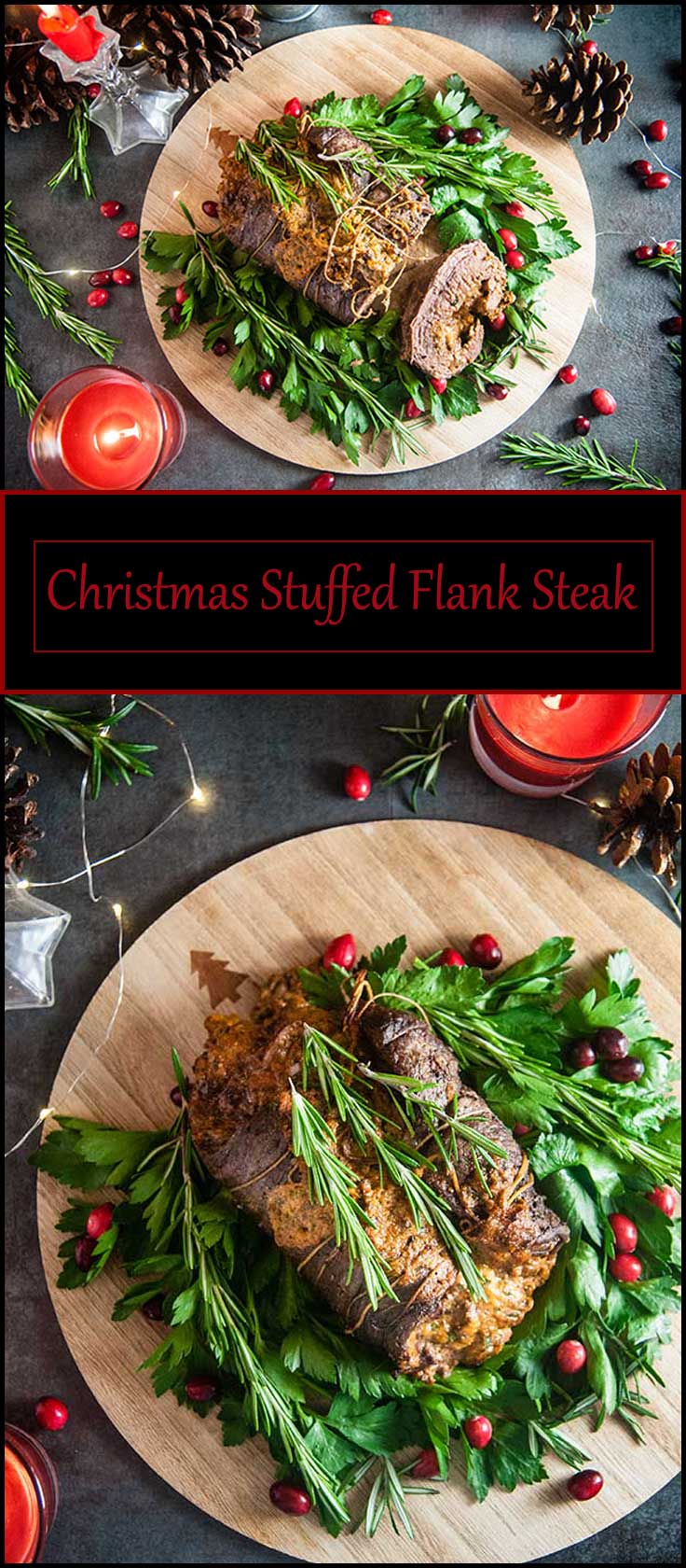 Christmas Stuffed Flank Steak from www.seasonedsprinkles.com