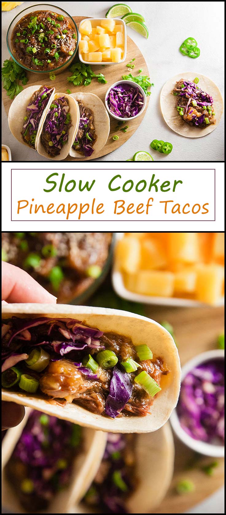 Slow Cooker Pineapple Beef Tacos from www.seasonedsprinkles.com