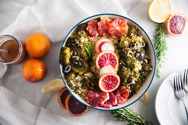 A crisp bowl of kale makes the perfect base for this winter citrus salad