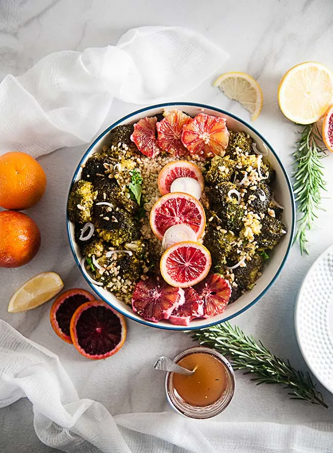 Winter Citrus Salad with Blood Oranges and Broccoli 
