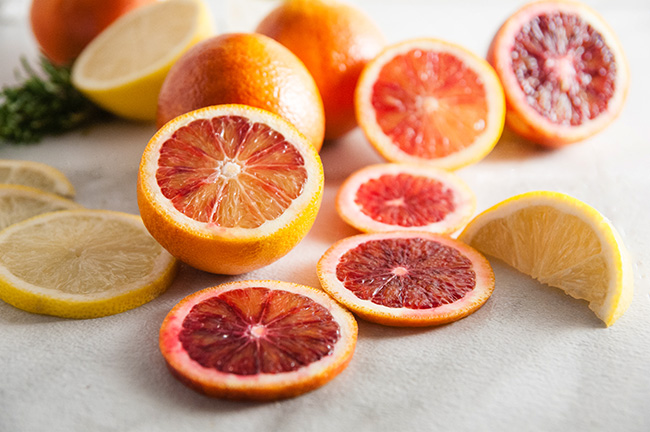 Blood oranges and lemons