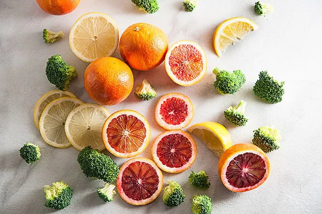 Winter Citrus Salad with Blood Oranges and Broccoli 