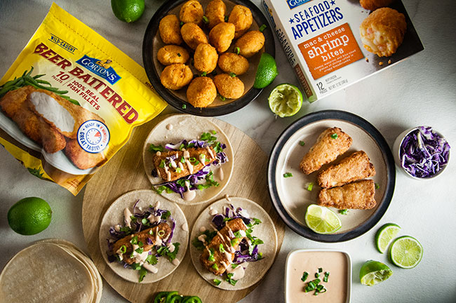 Beer Battered Fish Tacos with Chipotle Lime Crema