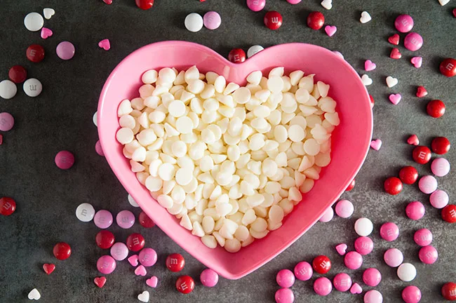 Ingredients for Cute Homemade Chocolate Hearts