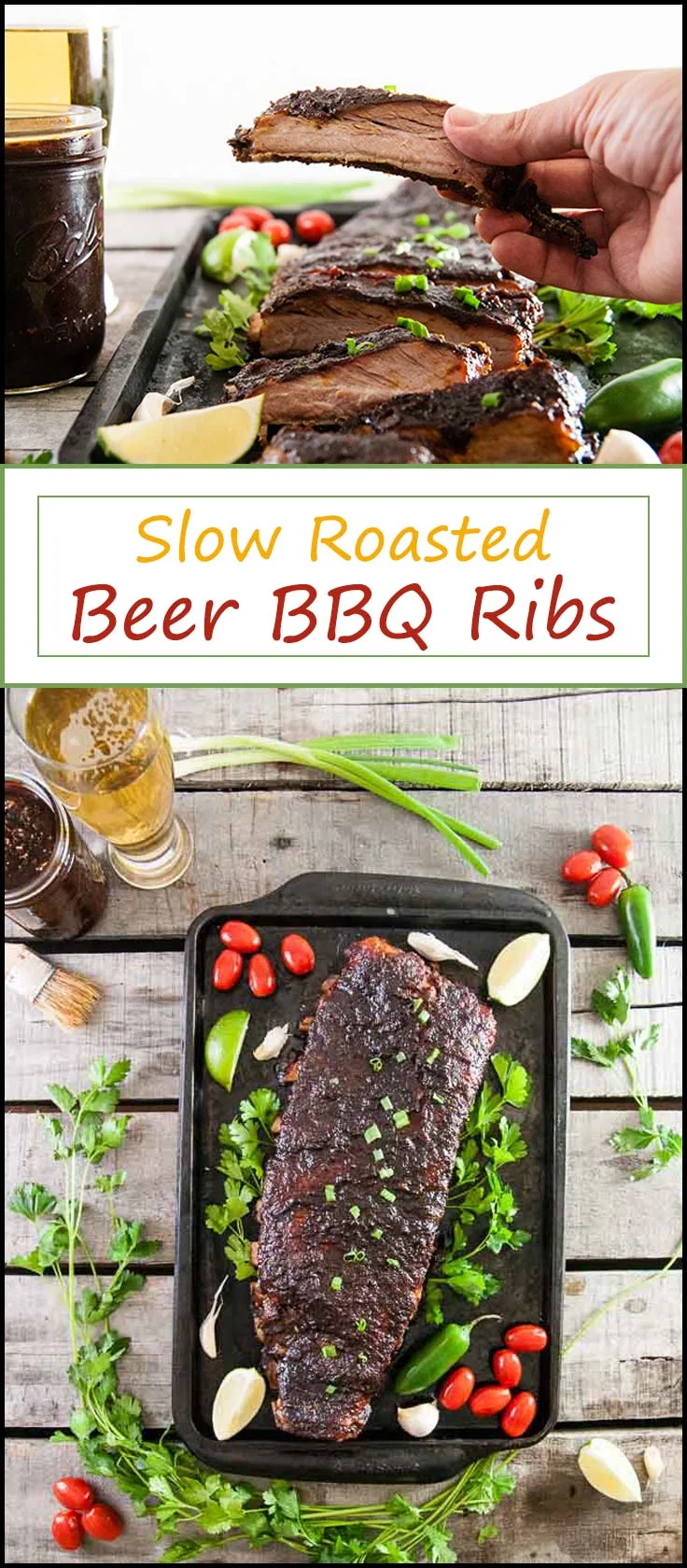 Slow Roasted Beer Barbecue Ribs are the perfect summer barbecue recipe when you don't feel like grilling from www.seasonedsprinkles.com