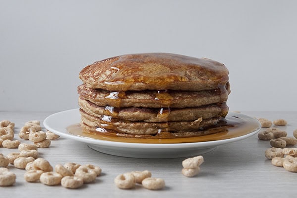 Honey Nut Cheerio Pancakes