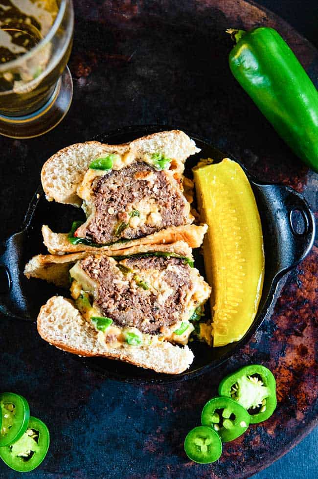 Jalapeno Popper Stuffed Burgers