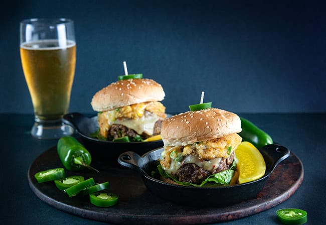 Jalapeno Popper Stuffed Burgers