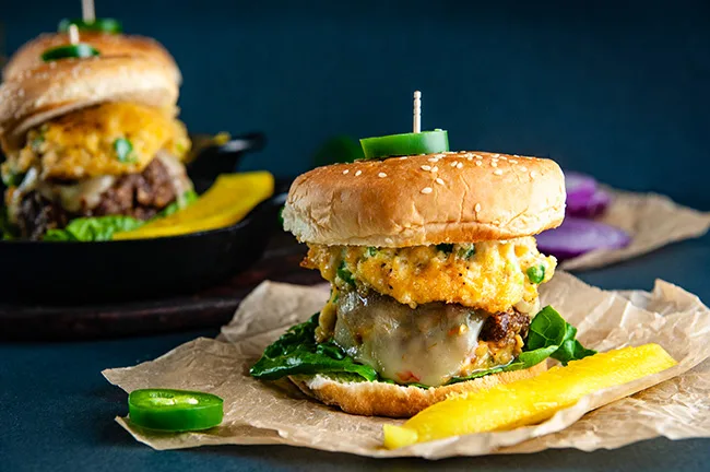 Jalapeno Popper Stuffed Burgers