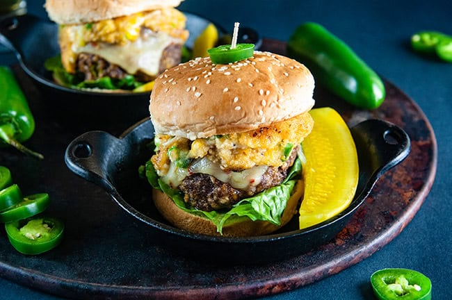 Jalapeno Popper Stuffed Burgers