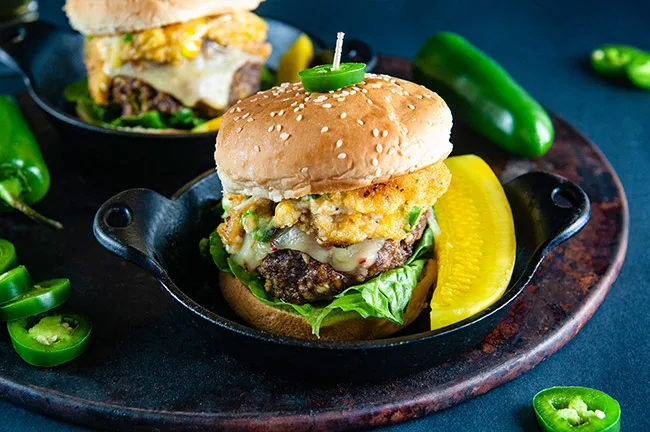 Jalapeno Popper Stuffed Burgers