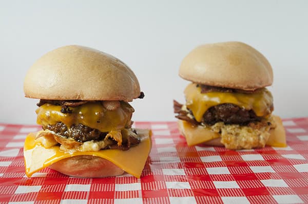 Bacon and Cheese Stuffed Burgers