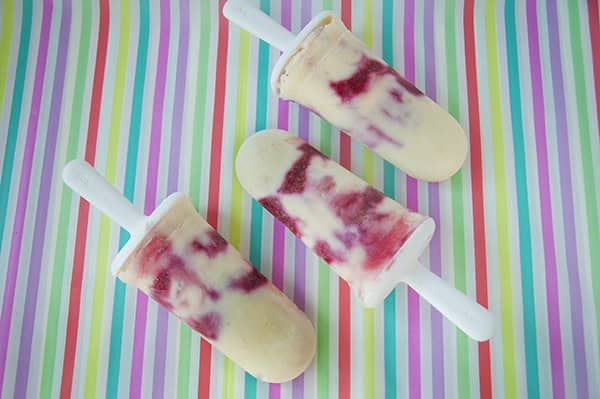 Raspberry Cheesecake Popsicles