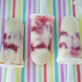 Raspberry Cheesecake Popsicles