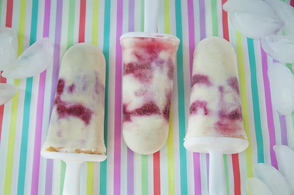 Raspberry Cheesecake Popsicles