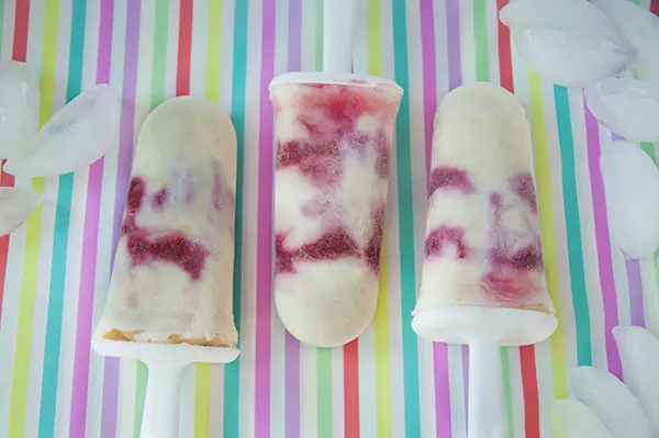 Raspberry Cheesecake Popsicles