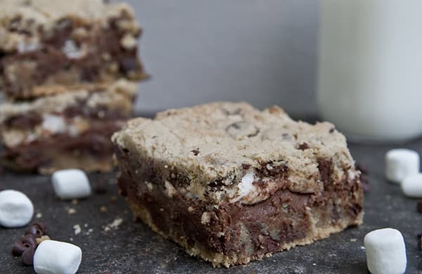 S'mores Stuffed Cookie Bars