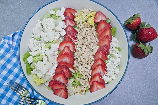 Summer Strawberry Salad with Toasted Almonds