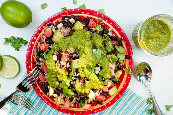 Black Bean Salad with Chimichurri Sauce