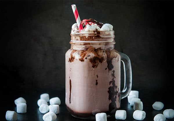 Frozen Hot Chocolate Floats