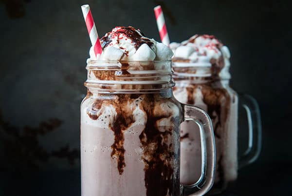 Frozen Hot Chocolate Floats