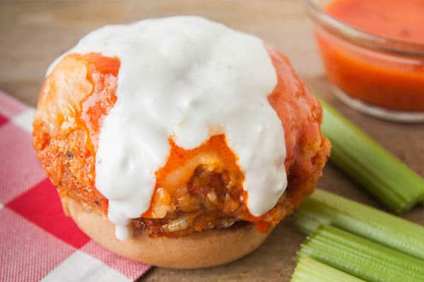 Stuffed Buffalo Chicken Burgers