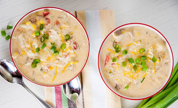 Cheesy Vegetarian Corn Chowder