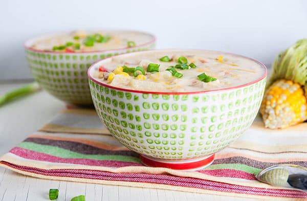 Cheesy Vegetarian Corn Chowder