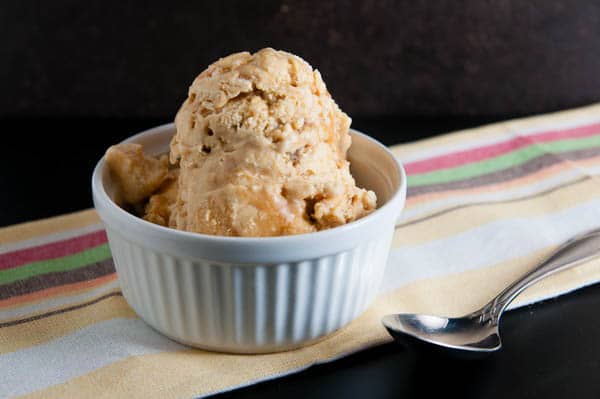 No Churn Pumpkin Ice Cream with Caramel Walnut Swirl