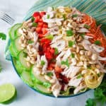 Thai Chicken Salad with Creamy Peanut Dressing