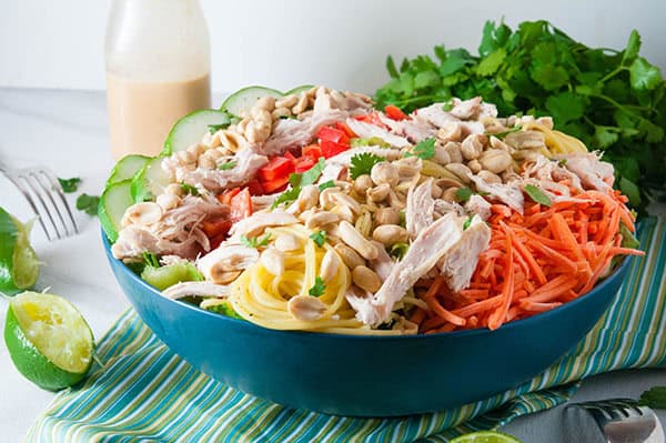 Thai Chicken Salad with Creamy Peanut DressingThai Chicken Salad with Creamy Peanut Dressing