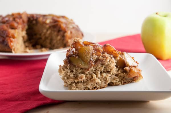 Oven Baked Apple Pancakes served on a white plate